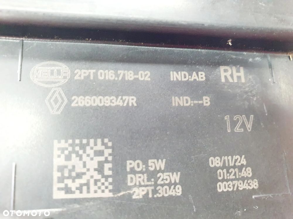 RENAULT CAPTUR II LIFT HALOGEN LAMPA DRL LED PRAWE PRZÓD 266009347R - 6