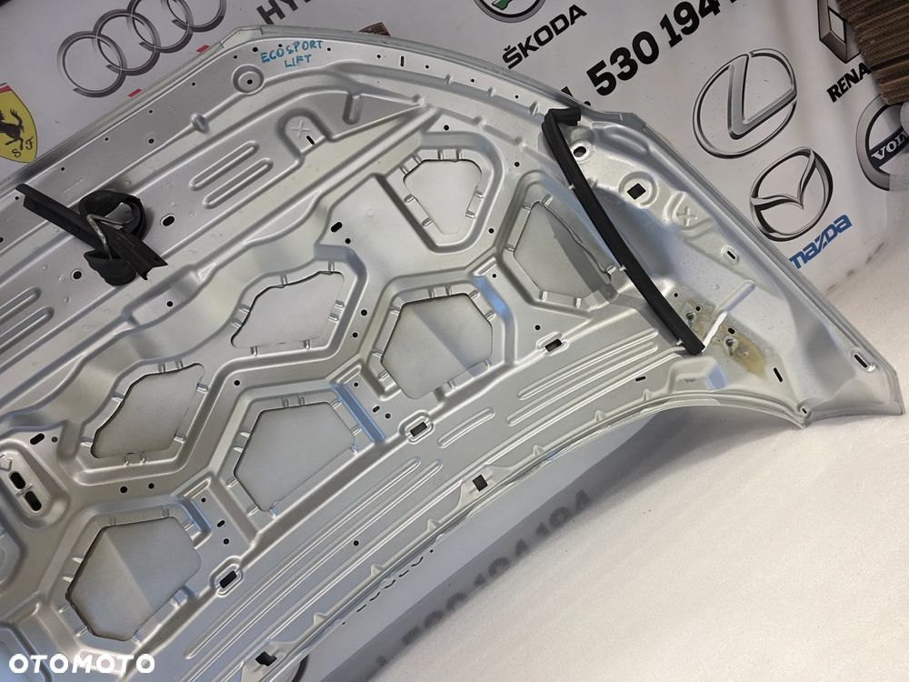 FORD ECOSPORT MK2 II LIFT 17- ŁADNA MASKA / POKRYWA SILNIKA SREBRNA , NR AUKCJI MAS32 - 33