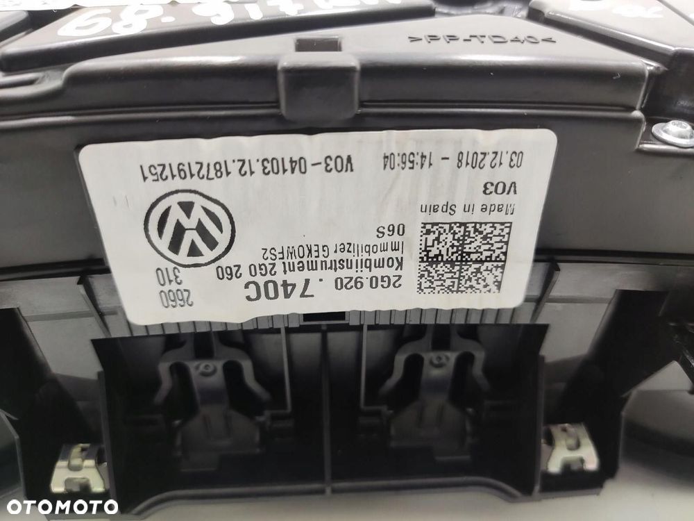 LICZNIK VOLKSWAGEN POLO VI 2G 1.0 MPI 2017-2021 2G0920740C EUROPA - 9