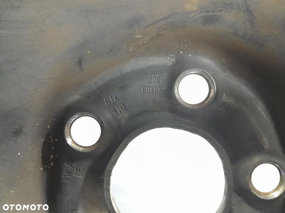 SKODA RAPID FELGA STALOWA R15 6JX15 5X100 ET 38 6C0601027B - 2