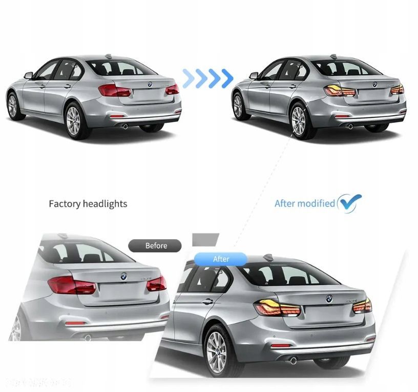Lampa tyl na kpl Oled Led GTS-look Animacje Bmw 3 f30 2011-2018 Lift - 10