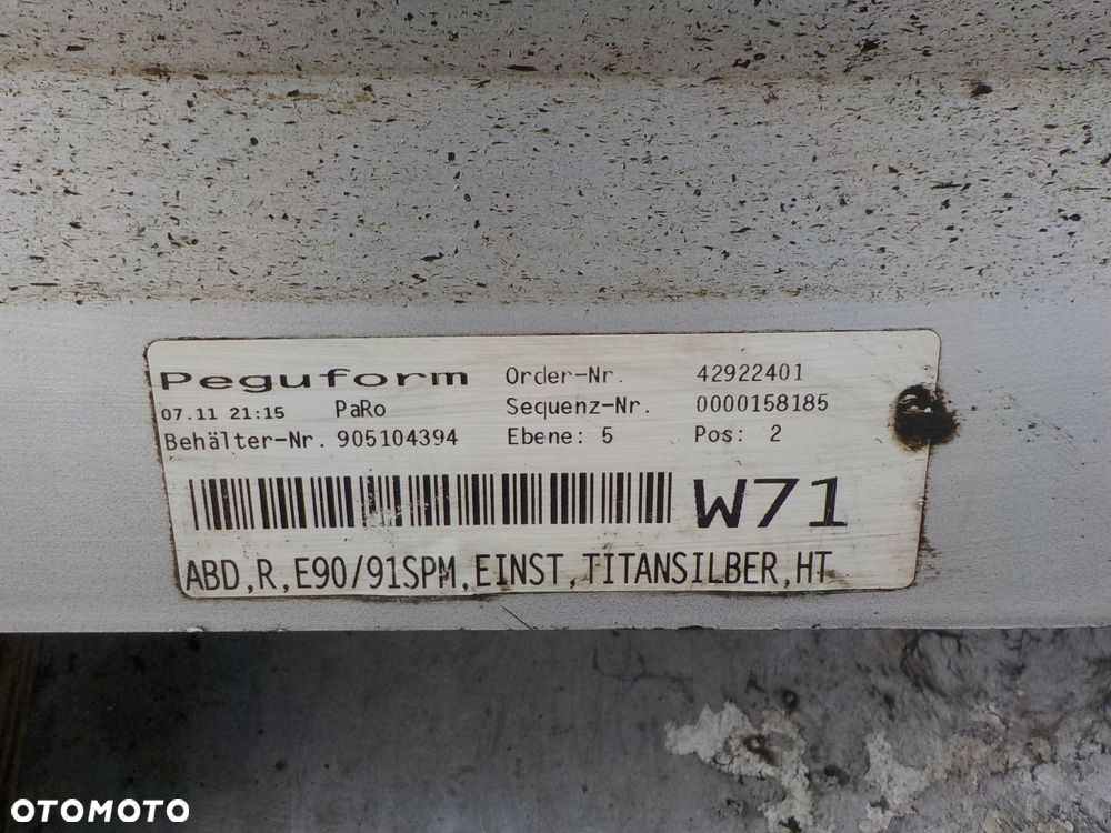 39 BMW 3 E90 LISTWA NAKŁADKA PROGOWA PRAWA - 3