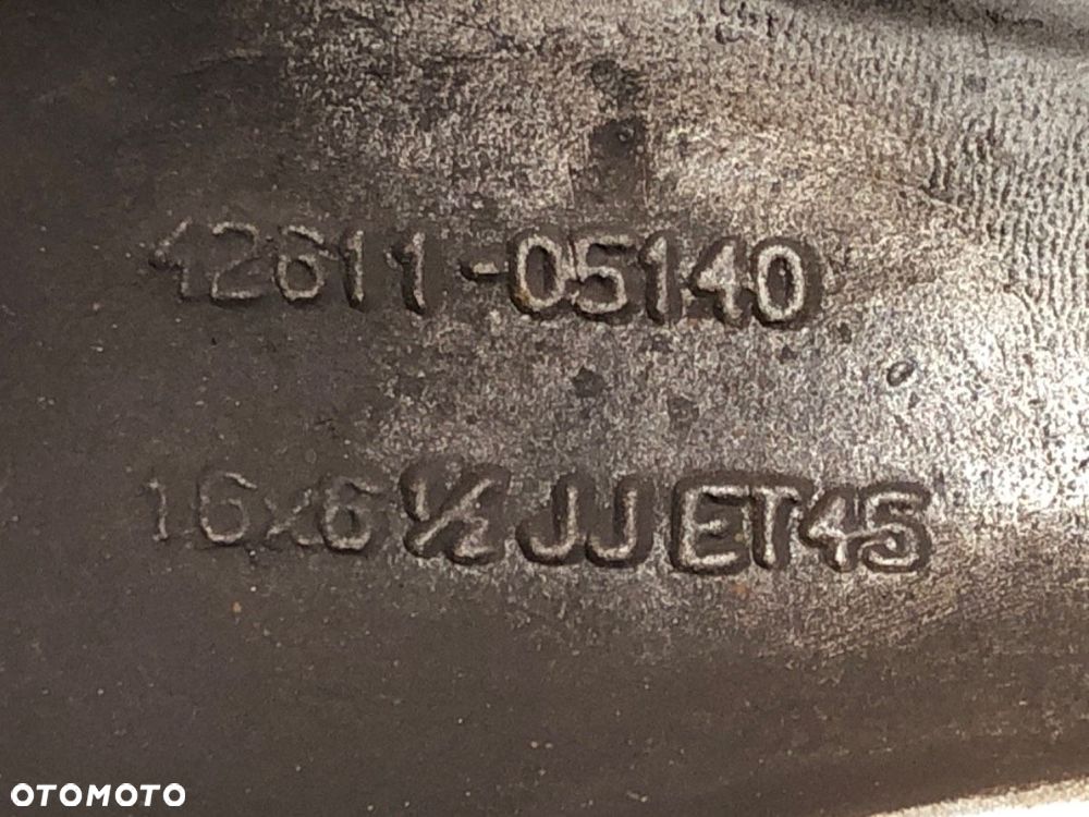 FELGI ALUMINIOWE KOMPLET 16 6.5J 5X100 ET45 ŚRODEK CENTR. 54  TOYOTA AVENSIS Kombi (_T25_) 2003 - - 10
