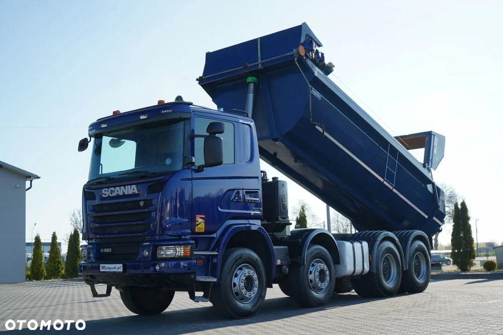 Scania G 490 / 8x4 / WYWROTKA TYLNOZSYPOWA /  HYDROKLAPA / PLANDEKA AUTOMATYCZNA / AUTOMAT / EURO 6
