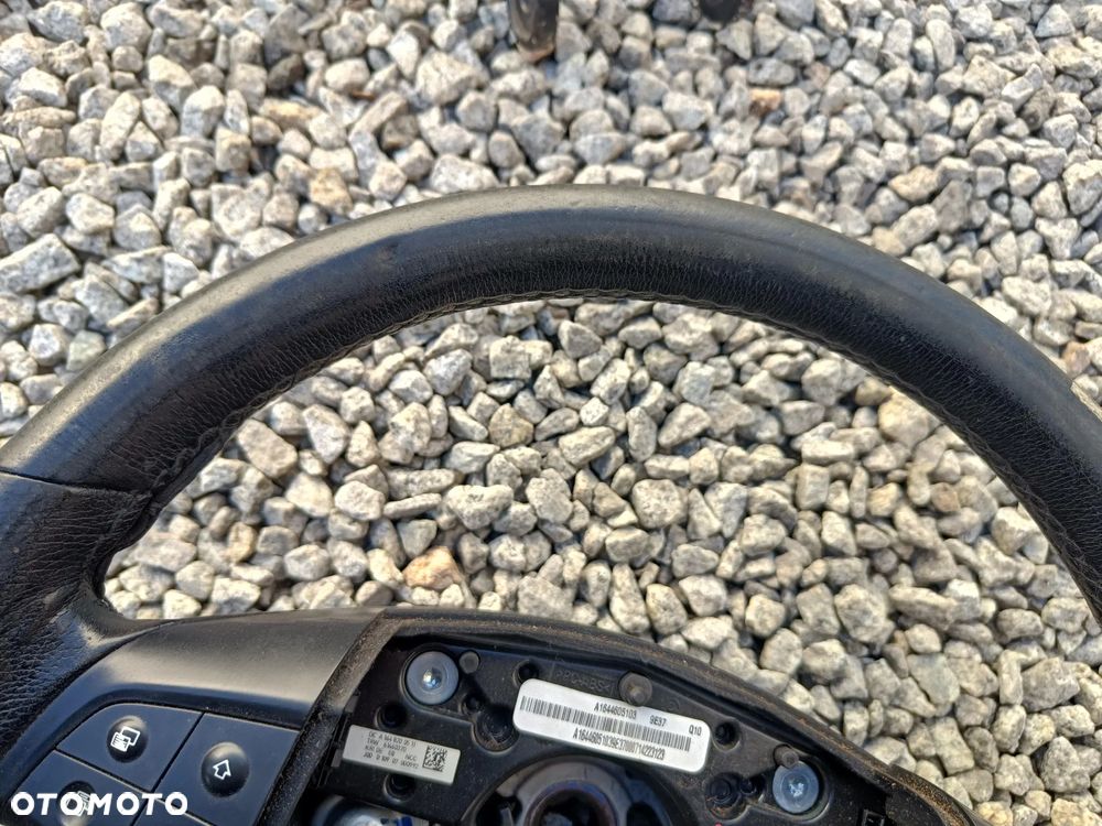 MERCEDES W164 ML X164 GL W251 KIEROWNICA CZARNA SKÓRZANA ŁOPATKI - 4