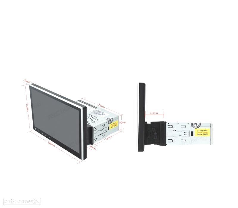 AUTO RADIO GPS 1DIN ANDROID 9.0 LCD TÁCTIL 10" CARPLAY USB DUAL ZONE - 5