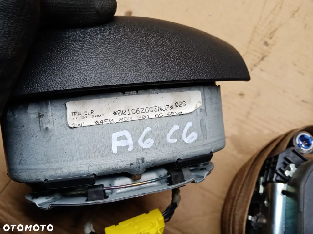 Poduszka konsoli kierowcy poduszki pasy sensor napinacze AIRBAG zestaw naprawczy Audi A6 C6 - 7