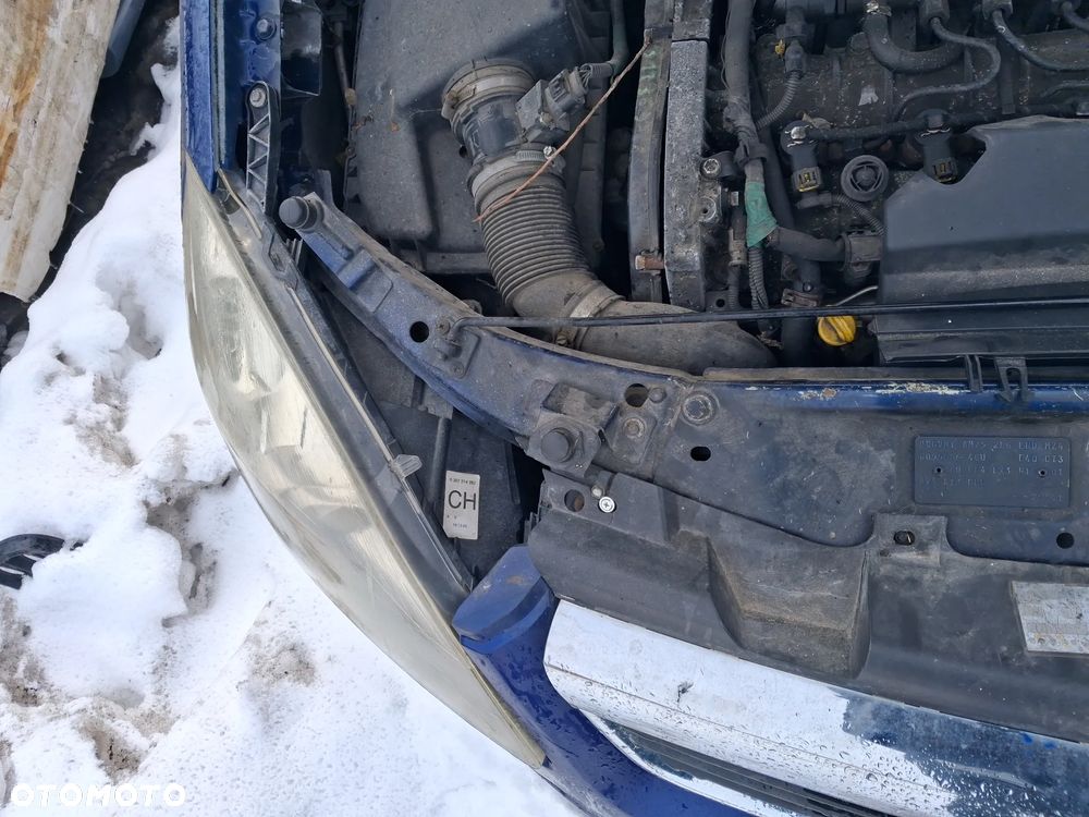 Przód kompletny Opel Zafira B kolor niebieski Z21B maska zderzak pas przedni atrapa grill chłodnica lampa lewa prawa xenon wzmocnienie czołowe obudowa KOMPLET - 5