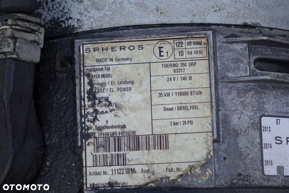 OGRZEWANIE POSTOJOWE 30KW WEBASTO SPHEROS THERMO 350 SRP 63317 - 5