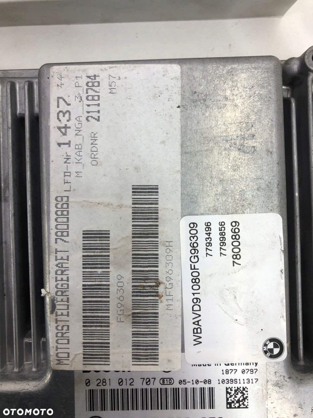 BMW E60 E61 3.0D M57 MODUŁ KOMPUTER STEROWNIK SILNIKA 6943797 7799856 - 3