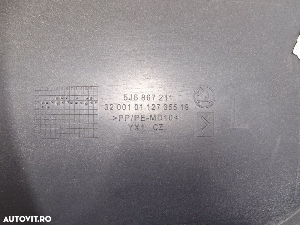 Tapiterie panou portiera spate stanga SKODA FABIA II 542 2006 - 20141.2 1.2 1.2 BBM, CHFA - 2