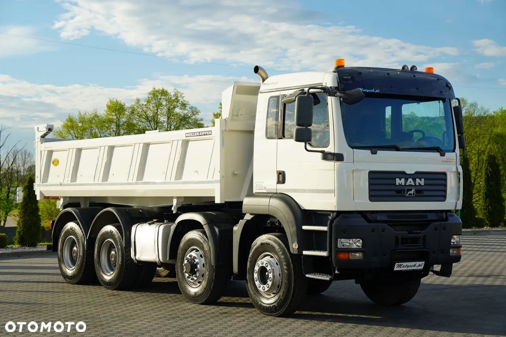 MAN TGA 35.480 / 8x6 / WYWROTKA 2 STRONNA / HYDROBURTA / MEILLER KIPPER / MANUAL / KAMERA - 24