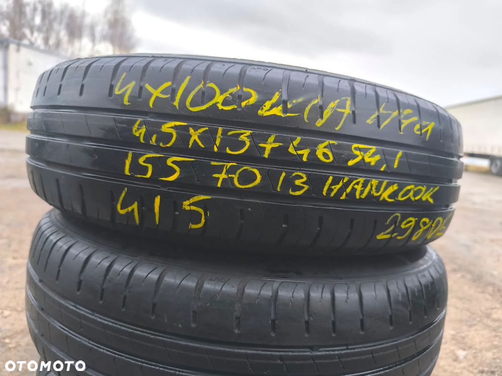 4x100 Felgi Stalowe Stal 13 Koła Letnie Lato KIA PICANTO HYUNDAI ATOS I10 DAIHATSU CUORE MIRA SIRION SUZUKI ALTO WAGON R TOYOTA AYGO MAZDA 121 DEMIO 5mm Legnica ALU-RAD 155/70 - 11