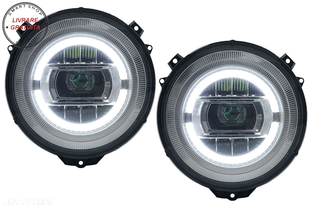 Faruri Full LED Mercedes G-Class W463 (2005-2017) Crom Facelift 2018 Design- livrare gratuita - 1
