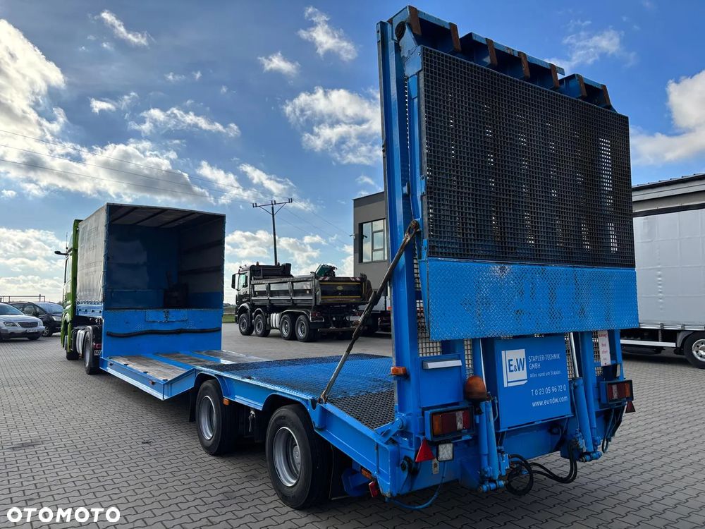 Langendorf SATBUE 20 , 2 osie skrętne , naczepa do przewozu wózków widłowych, maszyn rolniczych, maszyn budowlanych , ciągników rolniczych , ciągników siodłowych , pomoc drogowa , wciągarka, własna hydraulika, skoładany hydraulicznei pomost , - 5