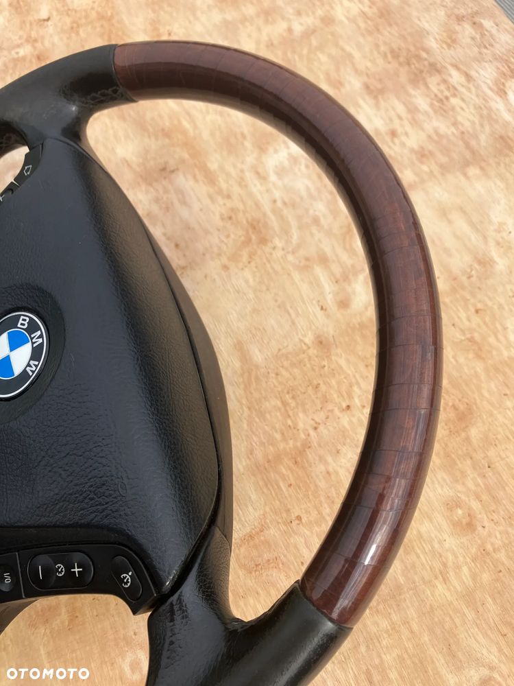 KIEROWNICA BMW E39 DREWNO DREWIANA LIFT PODUSZKA E38 X5 E46 - 5