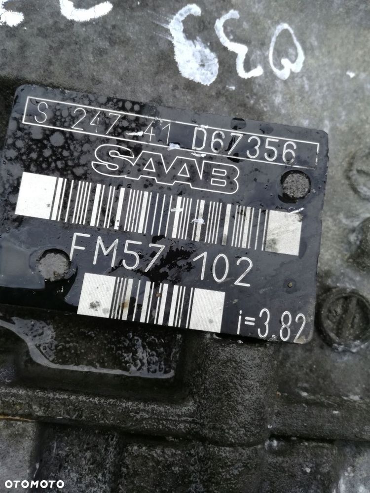 saab 93 skrzynia biegów fm57 102 manualna 2.0 benzyna 150km 2004 - 2