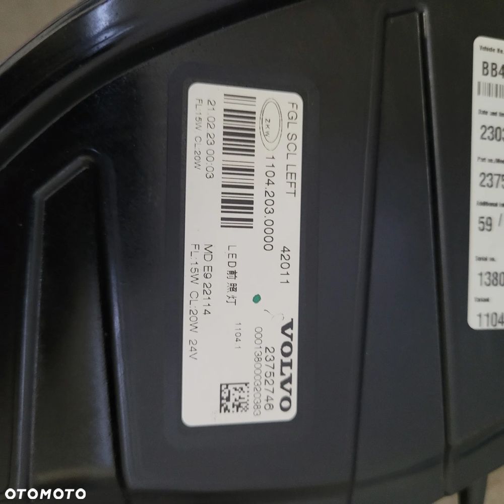 HALOGEN VOLVO FH4 FH5 ORYGINAŁ CHWALIM116 - 2