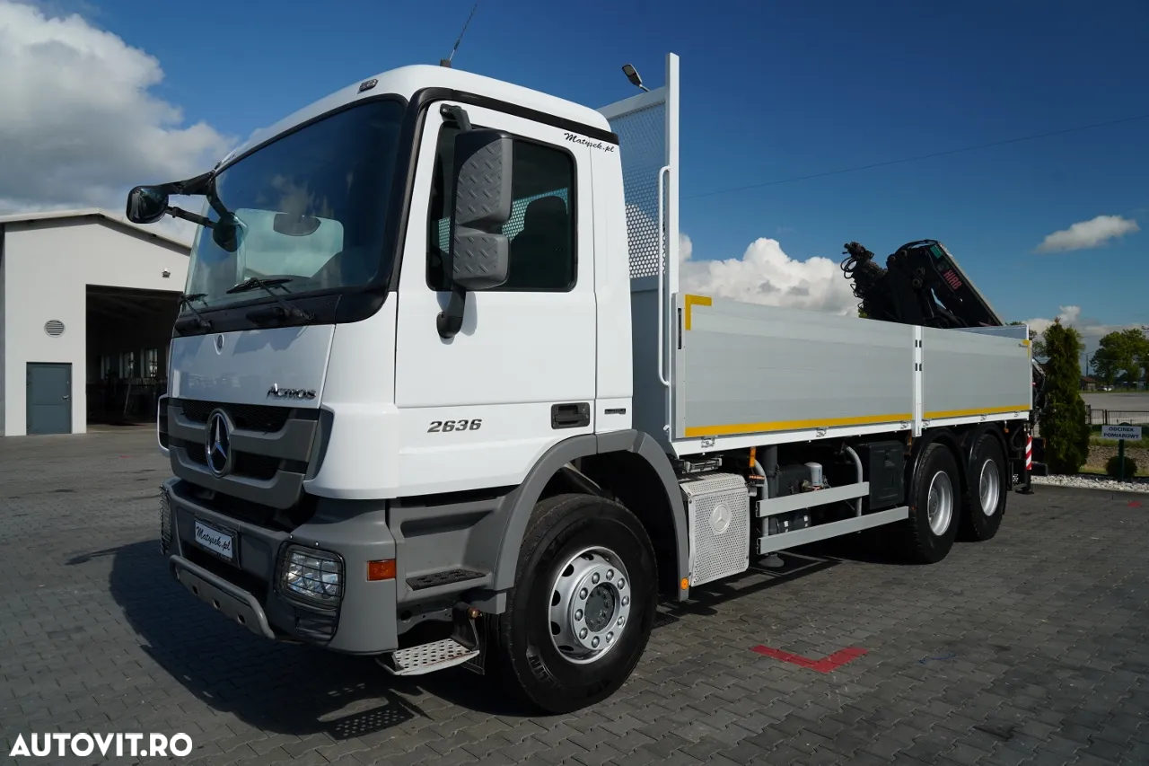 Mercedes-Benz ACTROS 2636 / 6x4 / CAROSERIE DE LIVRARE 6.5 M + HIAB HDS / PODEA REZISTENTĂ / RADIOCOMANDĂ / ROTATOARE / IMPORTAT - 8