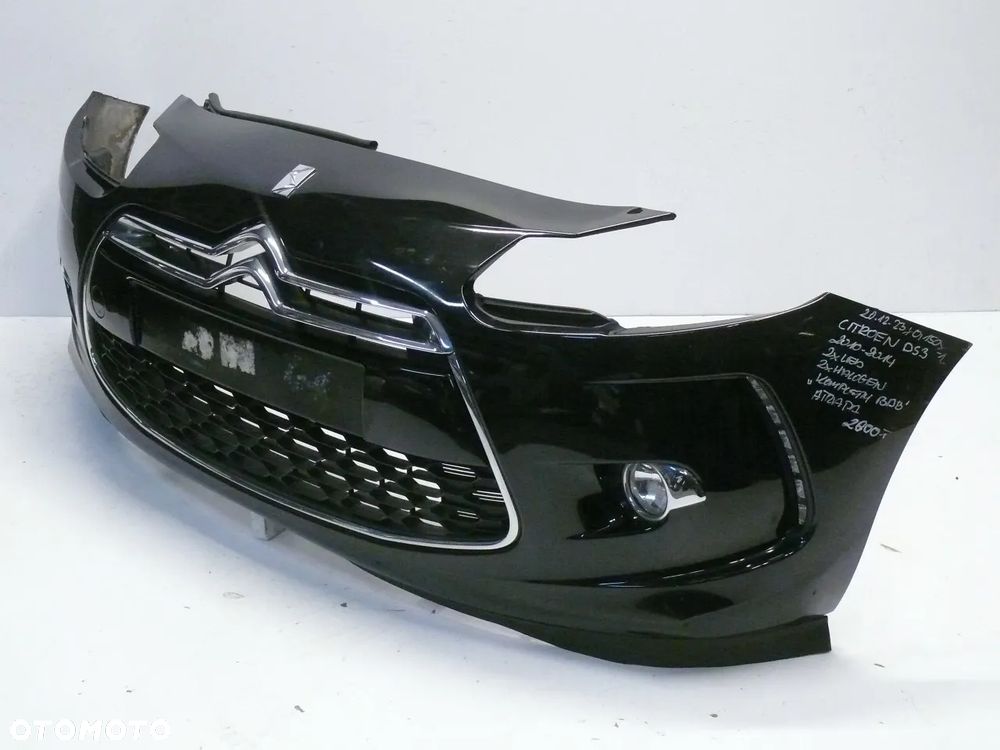 ZDERZAK PRZEDNI CITROEN DS3 2010 2014 GRILL HALOGENY LEDY KPL - 2