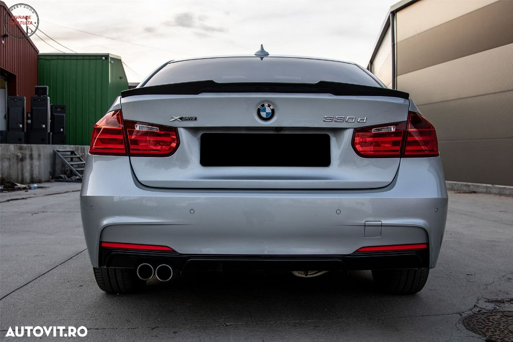 Difuzor Bara cu Toba Ornament Evacuare Fibra Carbon Mat BMW Seria 3 F30 F31 (2011-- livrare gratuita - 17