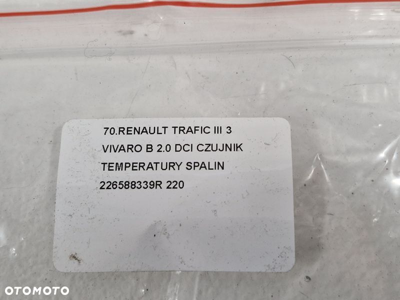 RENAULT TRAFIC III 3 VIVARO B 2.0 DCI CZUJNIK TEMPERATURY SPALIN 226588339R - 8