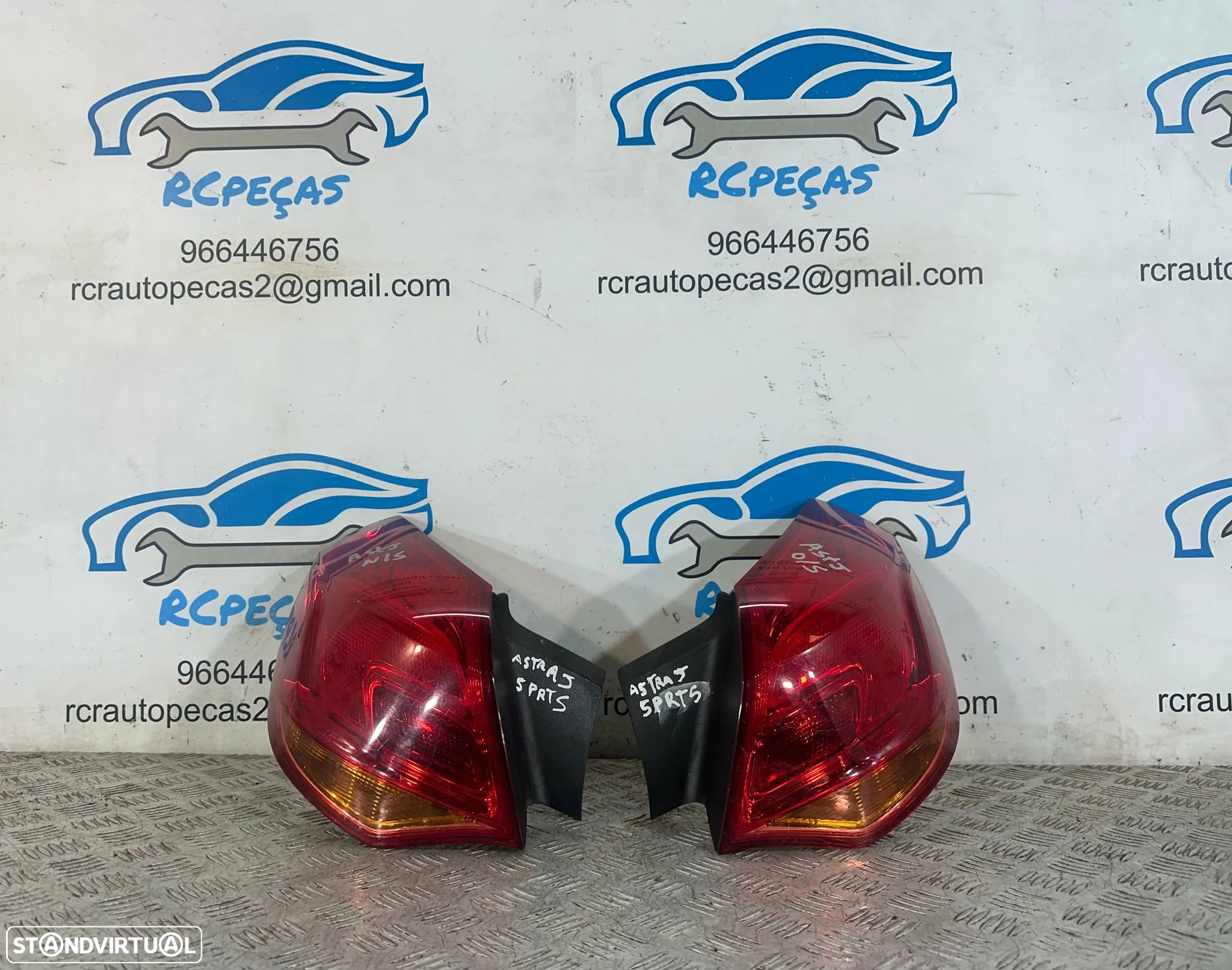 .Conjunto Farolins Led Tras Traseiro Direito Esquerdo Original GM Opel Astra J 13306460 13306459 2009 - 2015 - 3