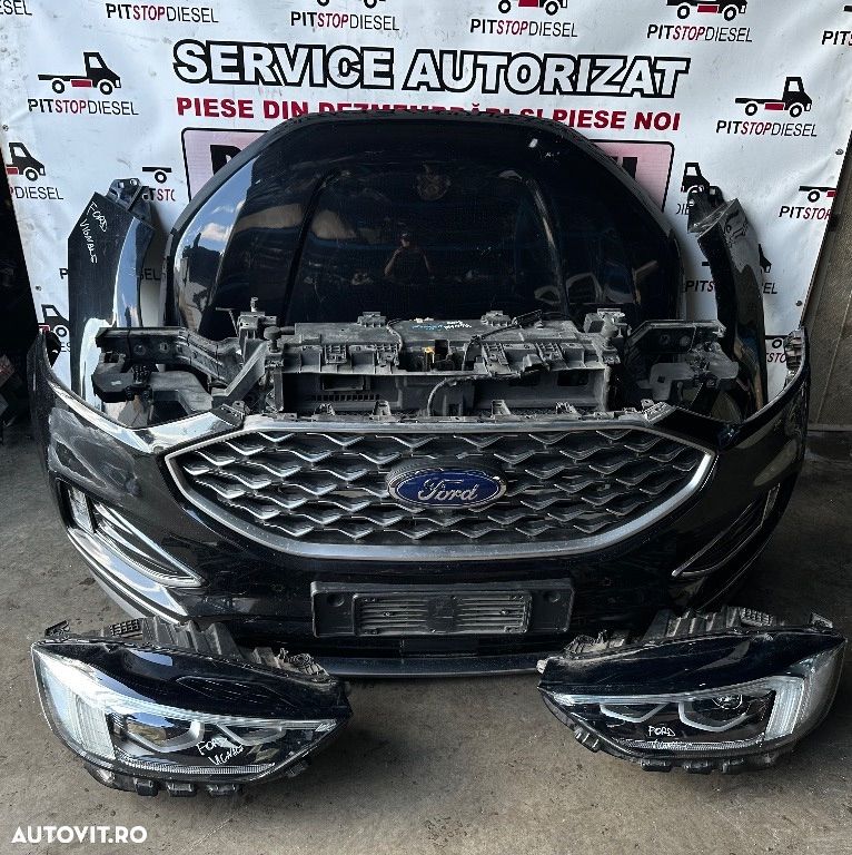 Fata completa FORD EDGE VIGNALE negru 2019 2020 2021 bara fata 4 senzori faruri capota trager radiator aripi - 1