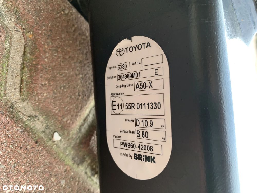 TOYOTA RAV4 V 2019- HAK HOLOWNICZY TYLNY MOCOWANIE TYŁ BELKA HAKA BRINK - 6