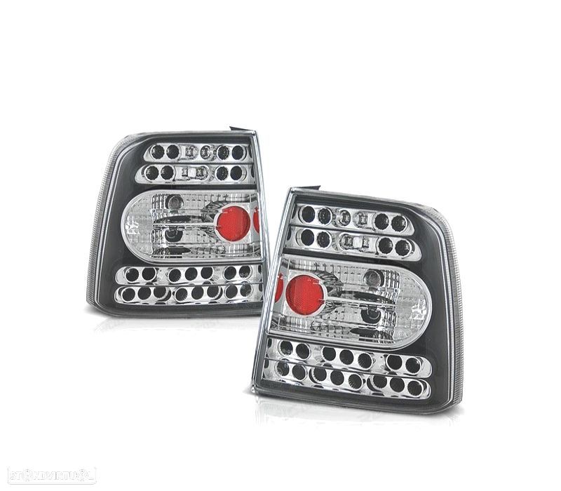FAROLINS TRASEIROS LED VOLKSWAGEN VW PASSAT 3B 96-00 PRETO - 1