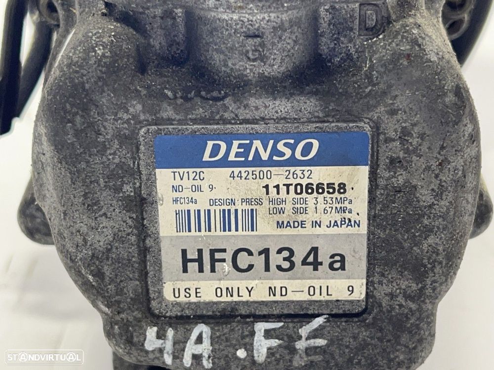 Compressor de ar condicionado TOYOTA COROLLA (_E10_) 1.6 REF. 11T06658 MOTOR 4A-... - 5