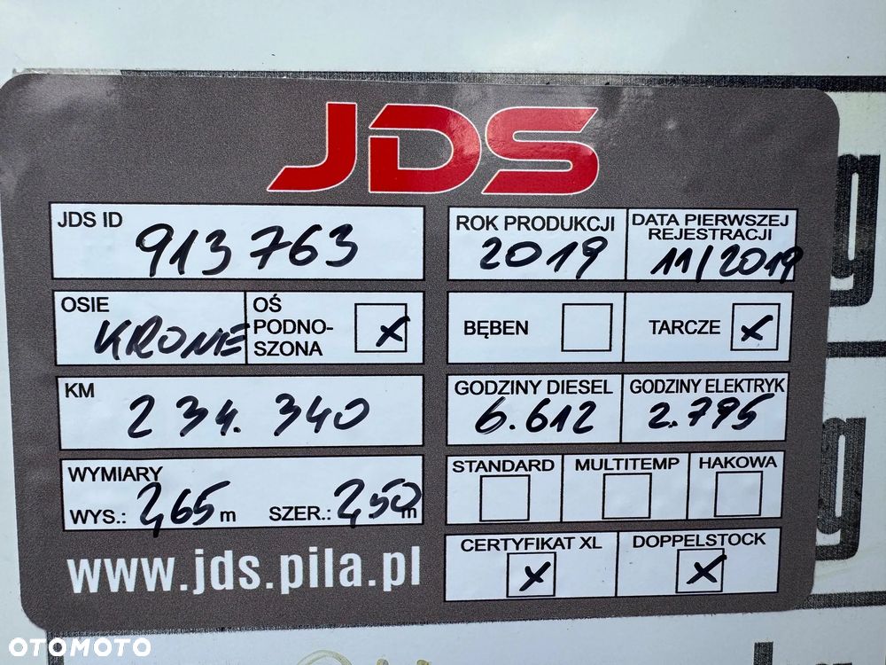 Krone Chłodnia ,Doppelstock , Carrier Vector 1550, 234.000 km!! - 35