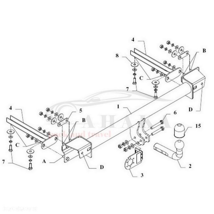 Hak Holowniczy Odkręcany Do Bmw Seria 3 E30 Sedan, Coupe 1982-1990 - 3