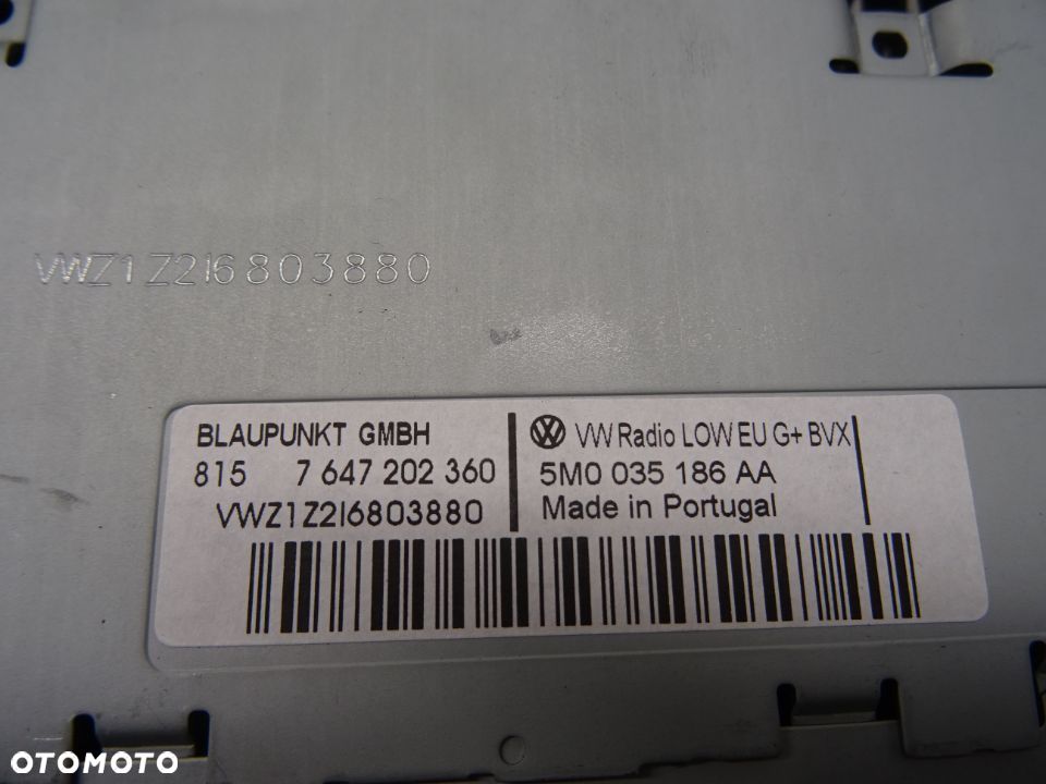 VW GOLF PLUS LIFT 09-14 2.0TDI RADIO CD 5M0035186AA - 5