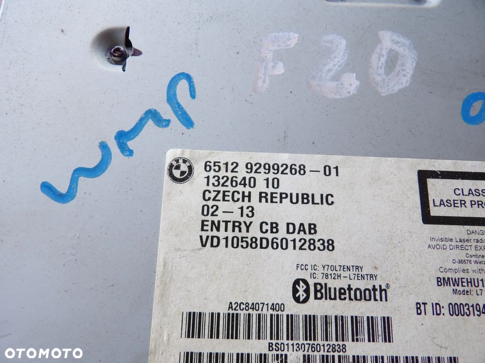 BMW - F20,F30 - RADIO CD NAWIGACJA - 9299268 - 2