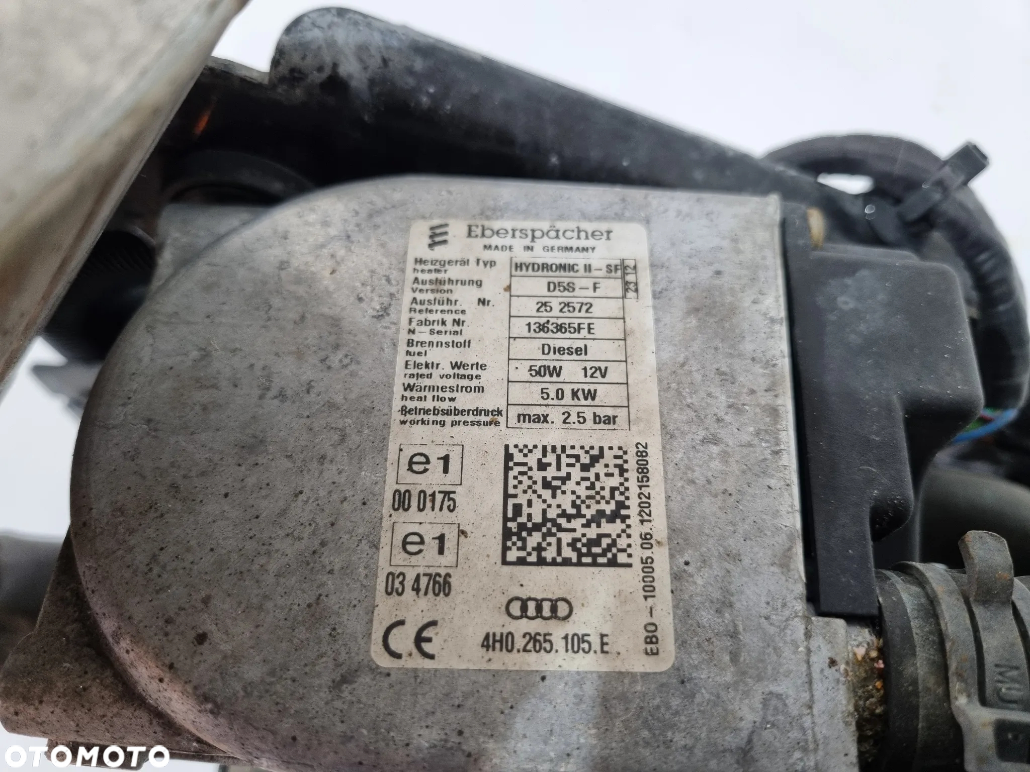 AUDI A6 C7 A7 WEBASTO OGRZEWANIE POSTOJOWE 4G0265081E 4H0265105E - 5
