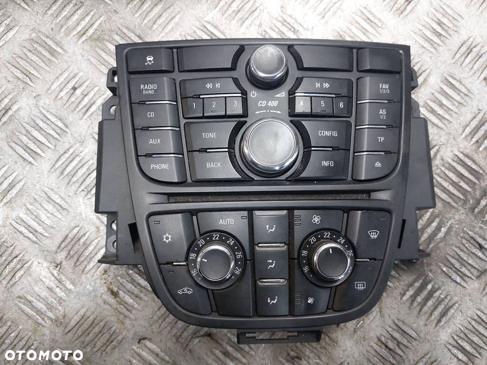 RADIO ODTWARZACZ + PANEL NAWIEWU OPEL ASTRA J CD 400 20983513 13267984 - 5