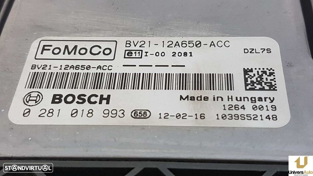 CENTRALINA DO MOTOR UCE FORD FIESTA (CB1) TITANIUM - 4