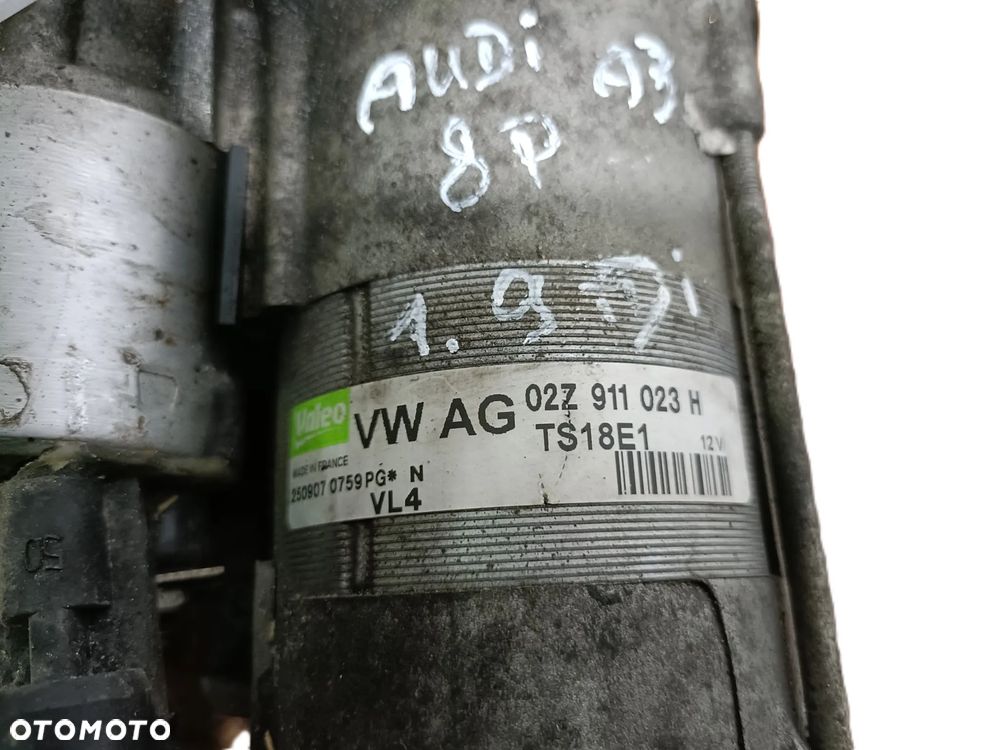 AUDI A3 8P 03-12 1,9 TDI ROZRUSZNIK VALEO 02Z911023H * - 2