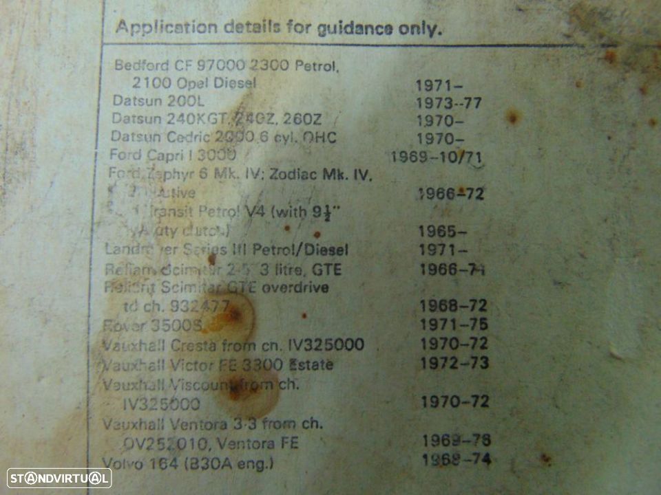 Bedford CF prensa QH10020 mais disco embraiagem - 3