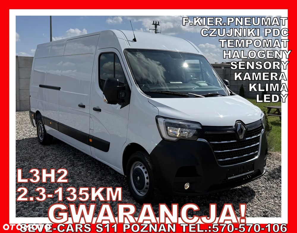 Renault MASTER L3H2 GWARANCJA, klima, kamera,tempomat, sensory, pdc tył, ledy - 2
