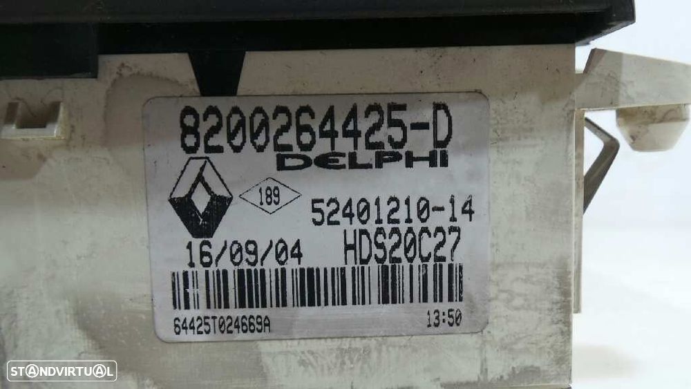 COMANDO CLIMATIZADOR RENAULT ESPACE IV 2005 -8200264425 - 4