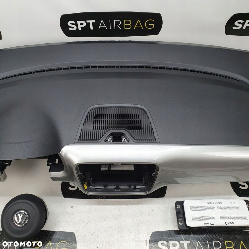 VW UP UP! DESKA ROZDZIELCZA KONSOLA KOKPIT PULPIT PODUSZKI AIRBAG AIR BAG PASY KIT SET - 3