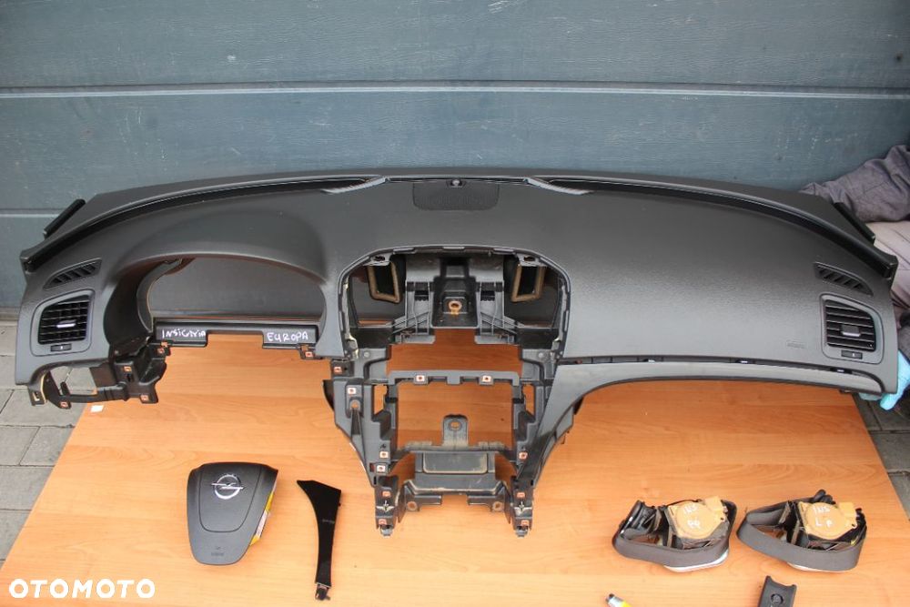DESKA KONSOLA PODUSZKI NAPINACZA OPEL INSIGNIA A  EUROPA PRZEBIEG 80 TYS km ORYGINAL!!!! - 8