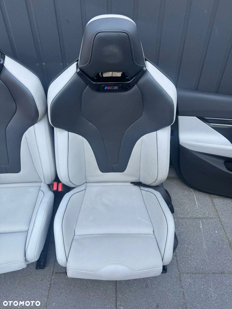 FOTELE TAPICERKA BMW M5 G90 SKÓRA MERYNOS SILVERSTONE CZARNY ELEKTRYCZNE - 5