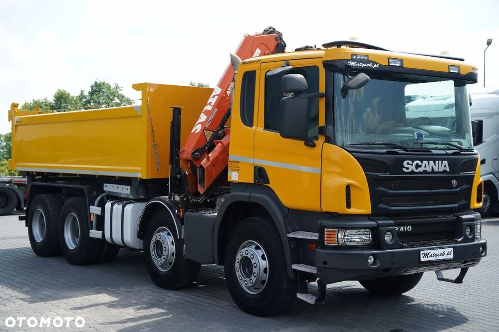 Scania P 410 / 8x4 / WYWROTKA - 6 M + HDS ATLAS 116.3  / ROTATOR / EURO 6 / - 17
