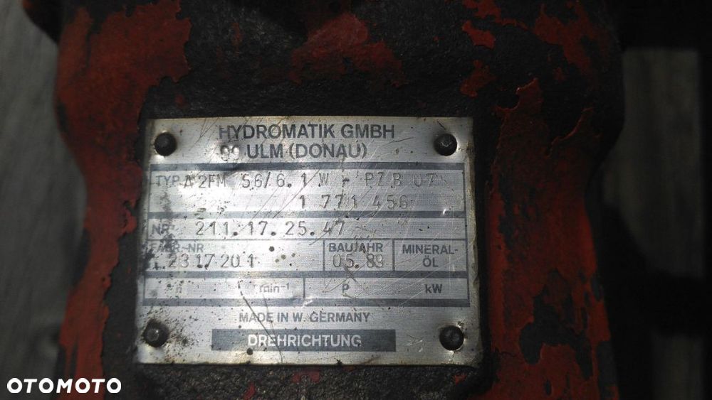 Silnik hydrauliczny Hydromatik TYP A2FM 56/6.1W PZ B U7 O&K RH [F14] - 9