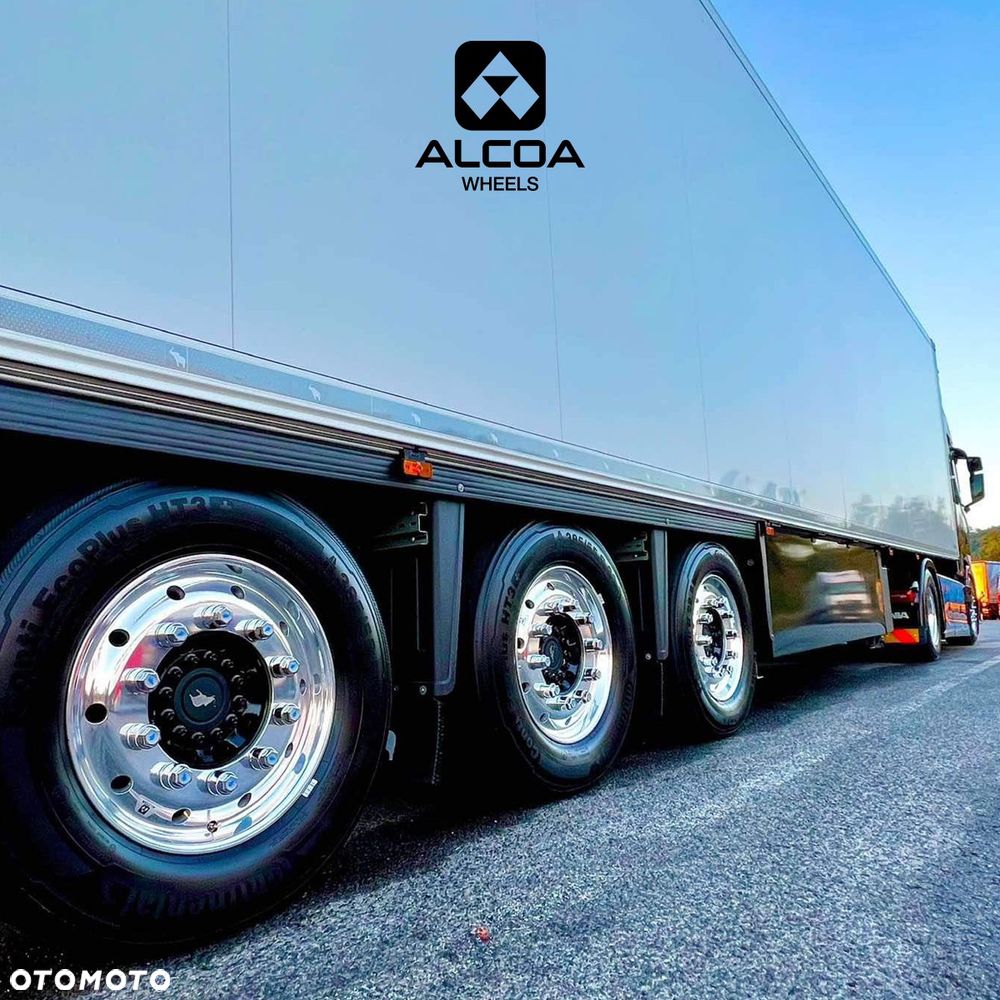 NACZEPA / ORYGINALNE FELGI ALCOA + KAPSELKI GRATIS / ET120 / 22,5 x 11,75 / Dura-Bright /DOSTAWA GRATIS - 10