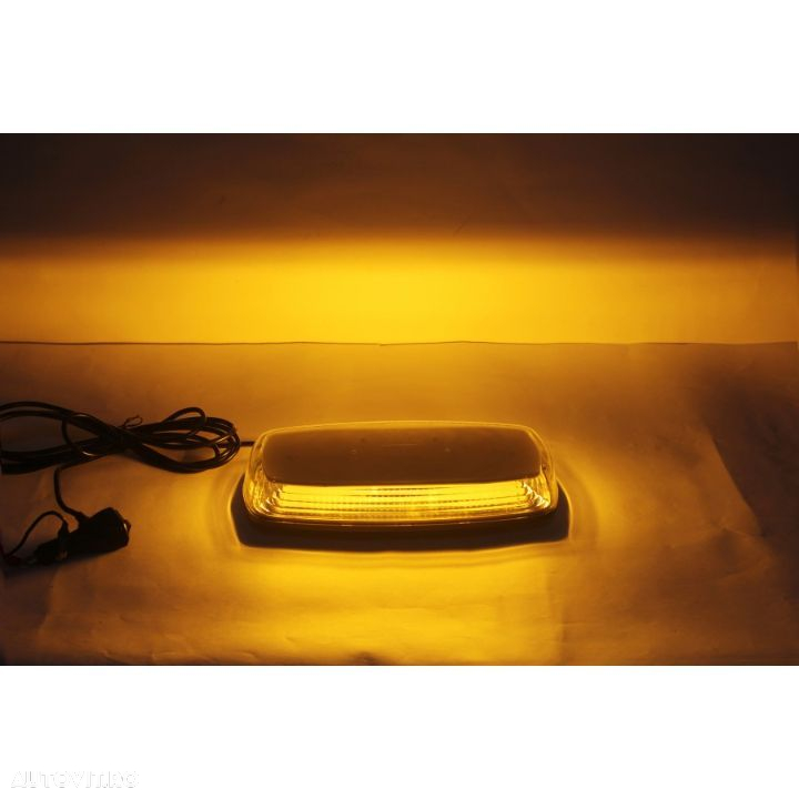 Mini rampa girofar, talpa magentica dubla, 84LED-uri - 3