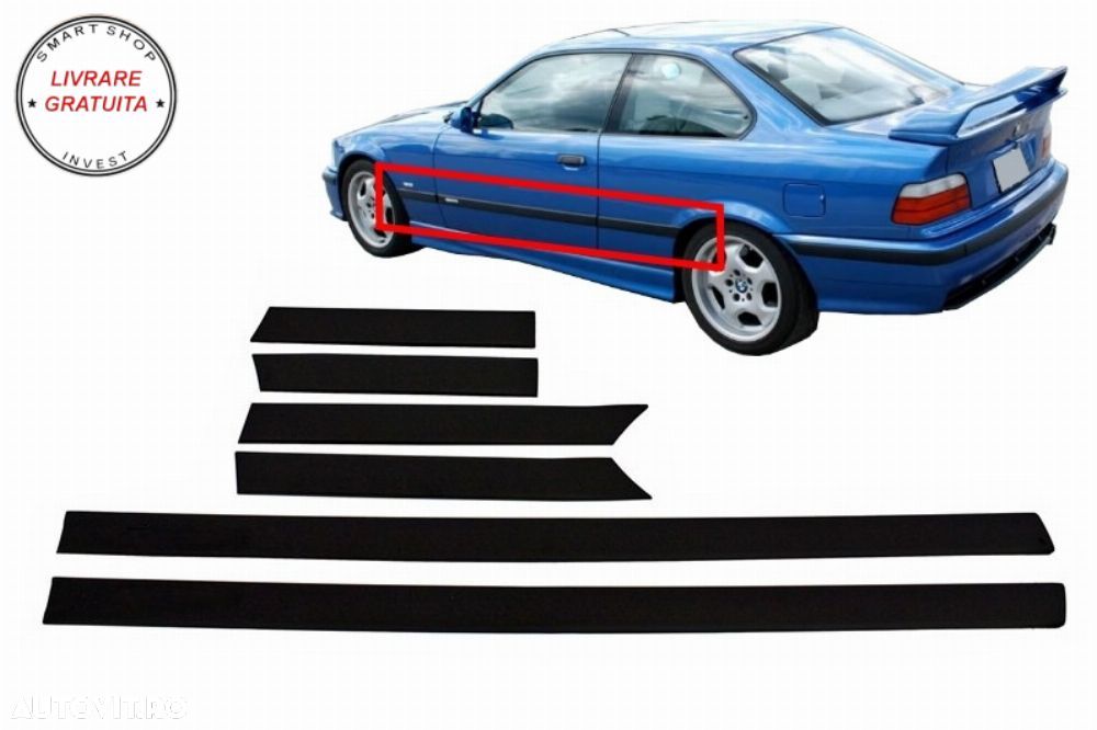 Bandouri Laterale BMW E36 Seria 3 Coupe Cabrio (1992-1998) M3 Design- livrare gratuita - 1